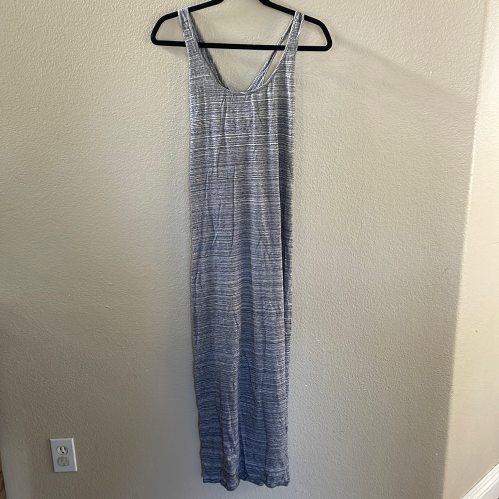 Loft heathered gray maxi dress Size L
